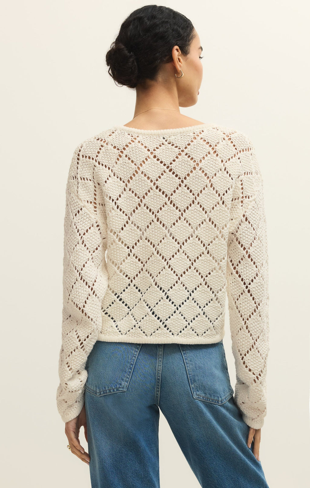 Hullen Diamond Crochet Sweater